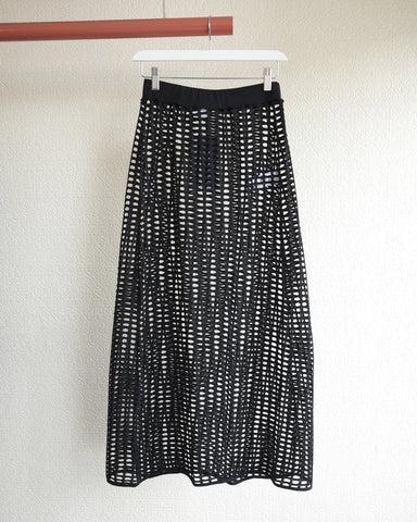 Clair Skirt, Black Crochet Cotton