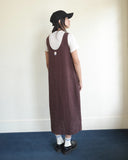 Button Front Linen Dress, Chocolate