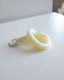 Knot Keychain, Cream