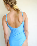 Graphic Swimsuit, Azure Blue