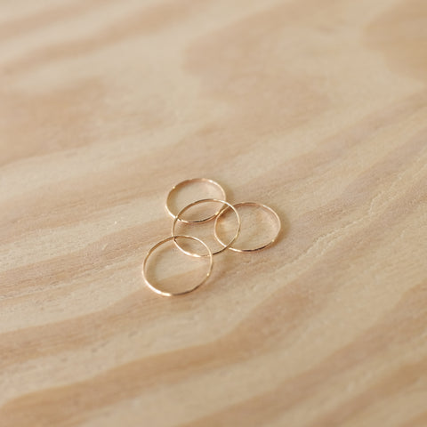 Simple First Knuckle Ring, 14k Gold