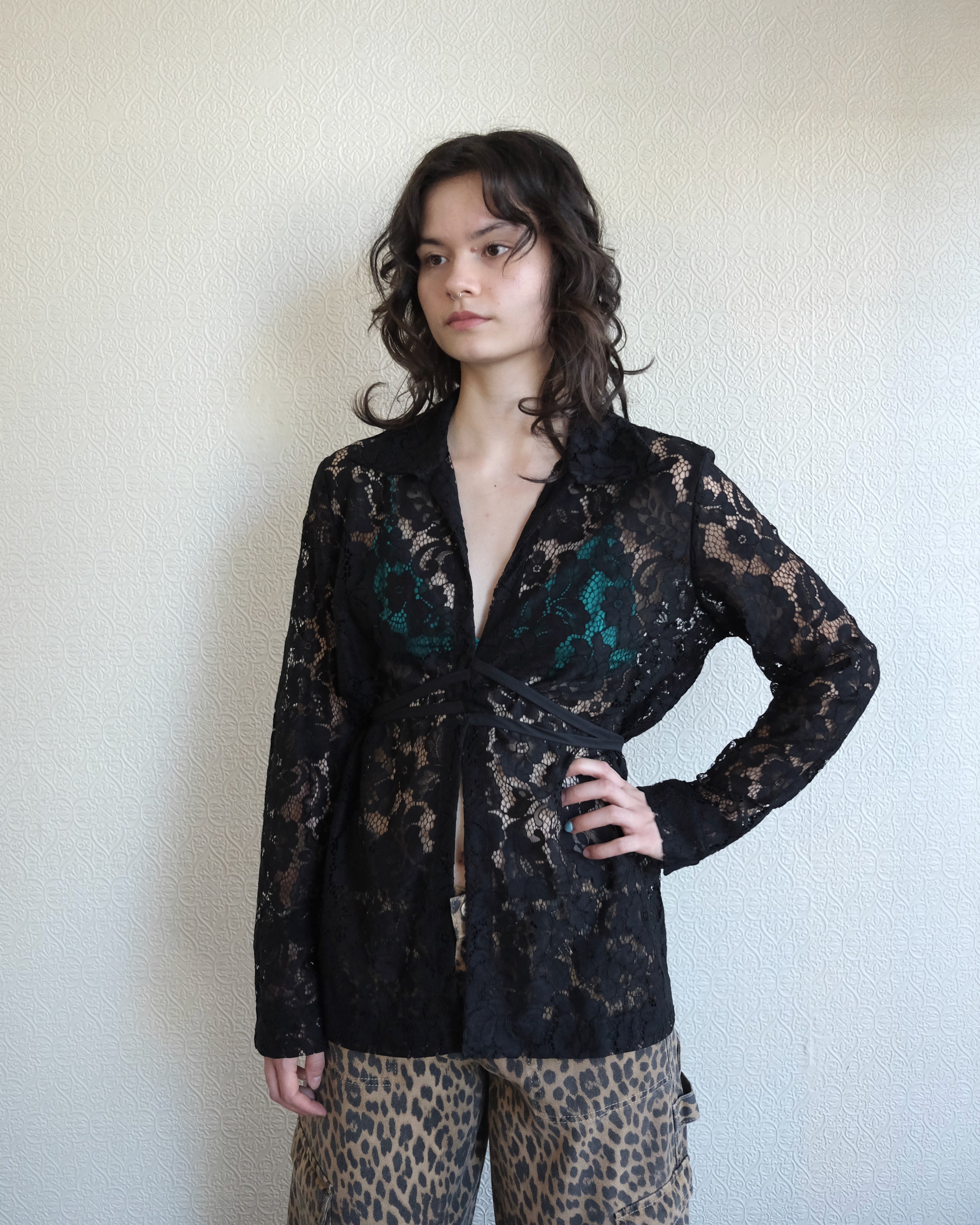 Revel Top, Black Lanai Lace