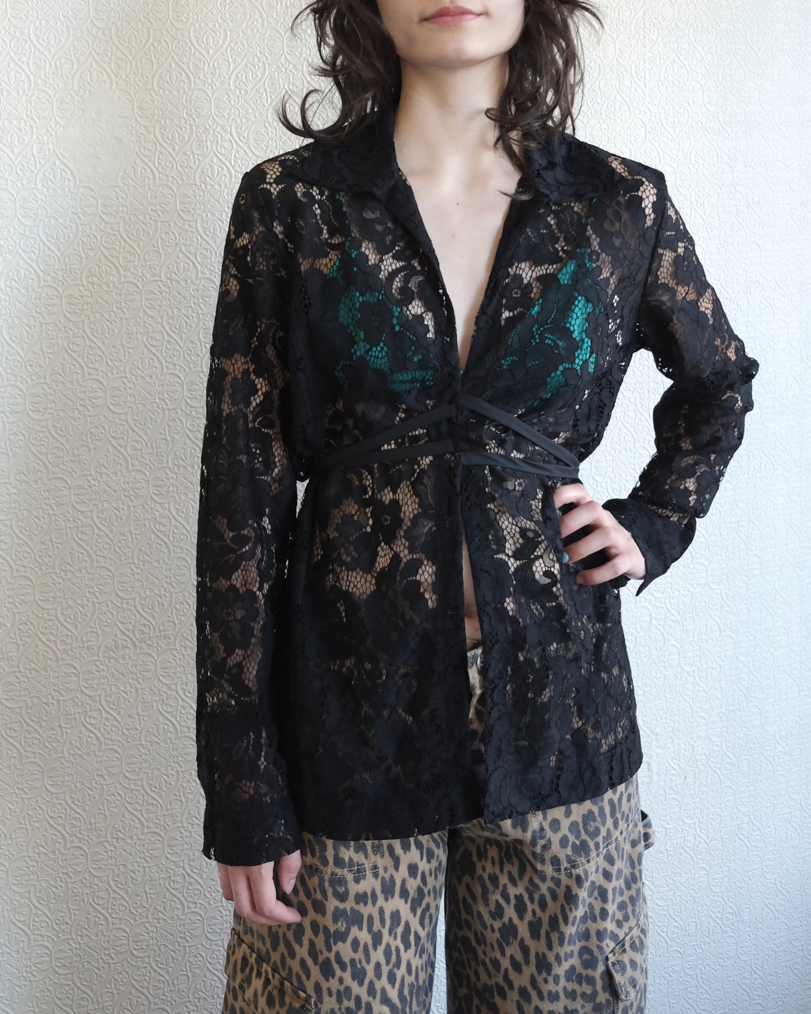 Revel Top, Black Lanai Lace