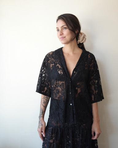 Romeo Top, Black Lace