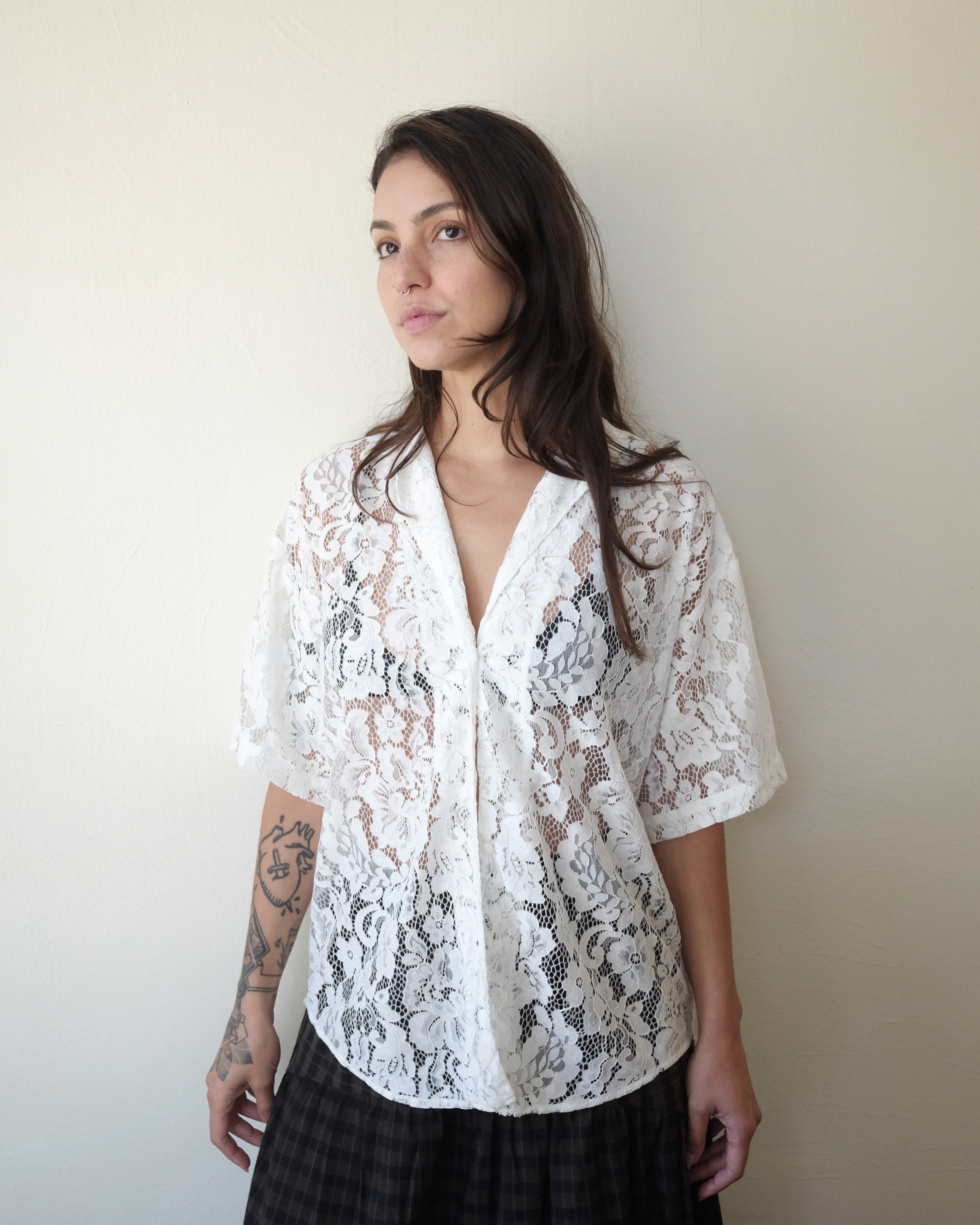 Romeo Top, Lanai White Lace
