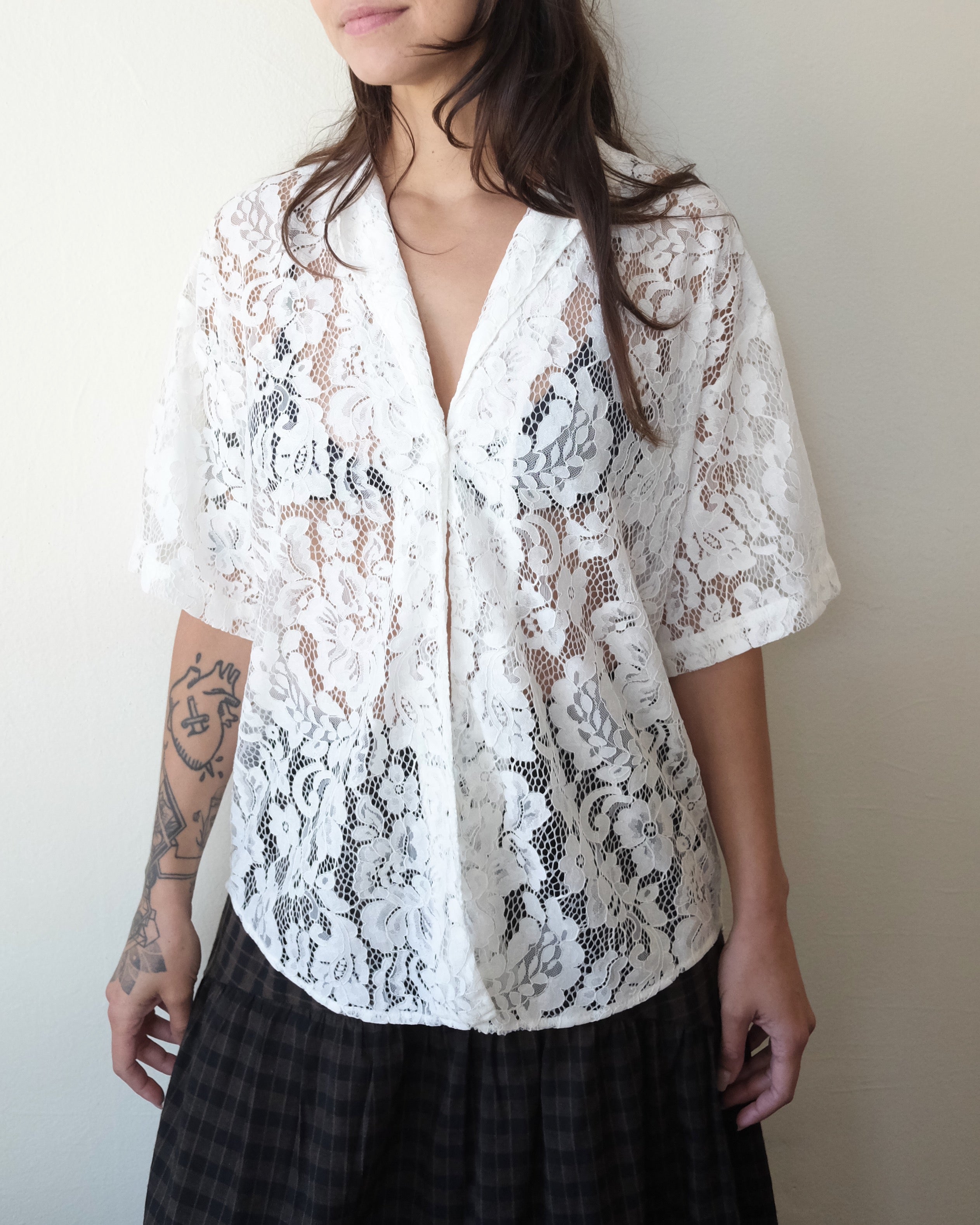 Romeo Top, Lanai White Lace