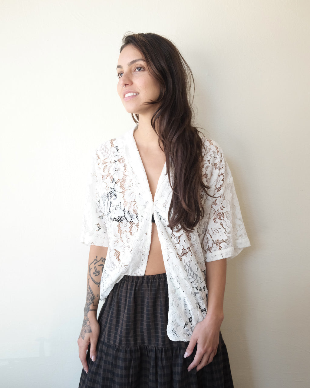 Romeo Top, Lanai White Lace