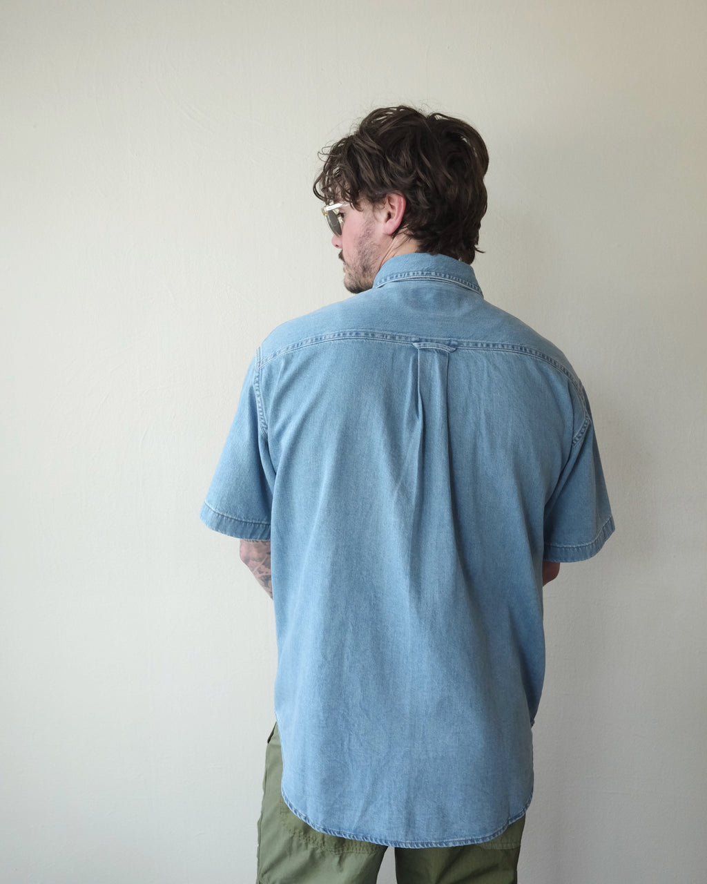 Lucas Shirt, Blue Bleached