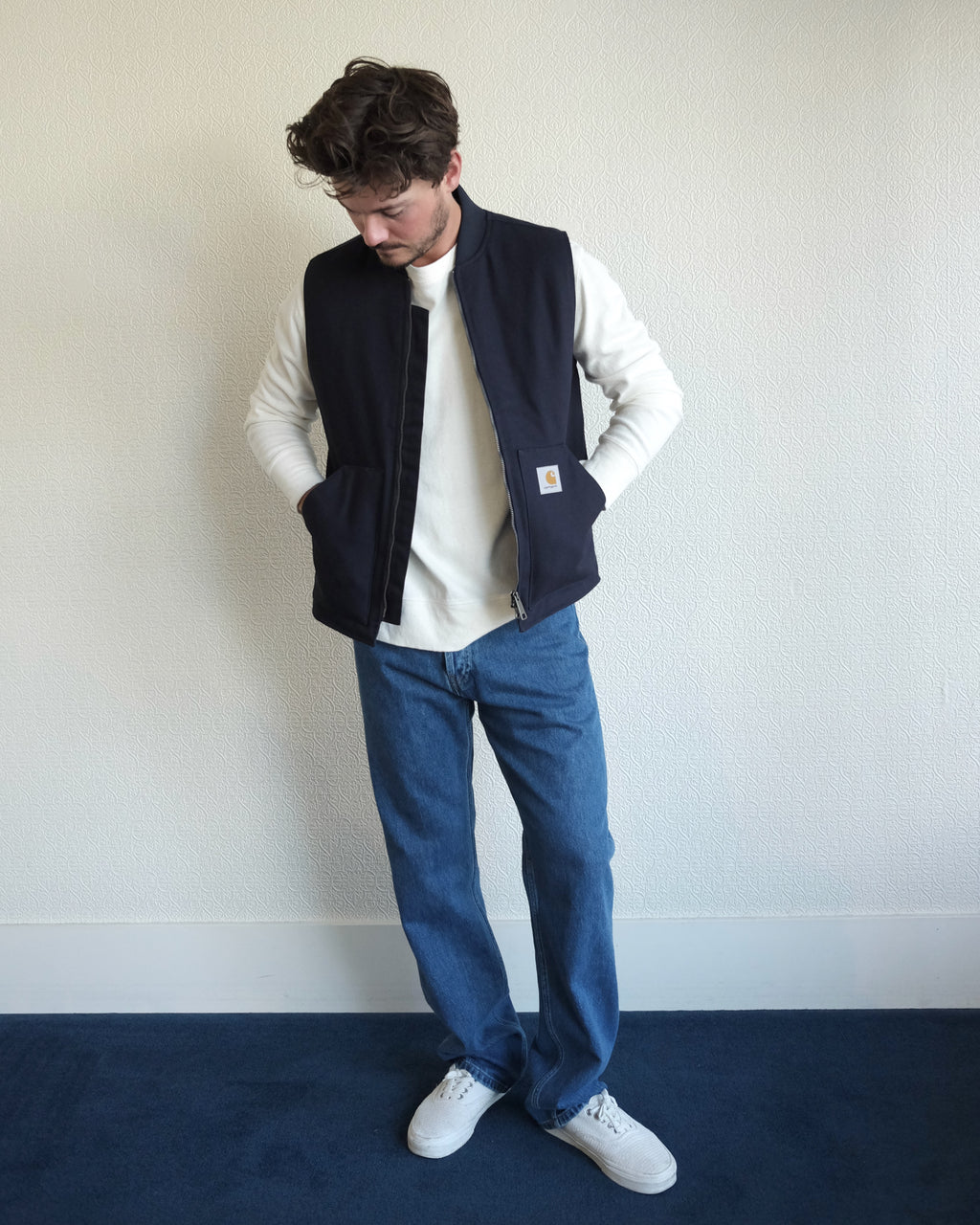Classic Vest, Dark Navy Rigid