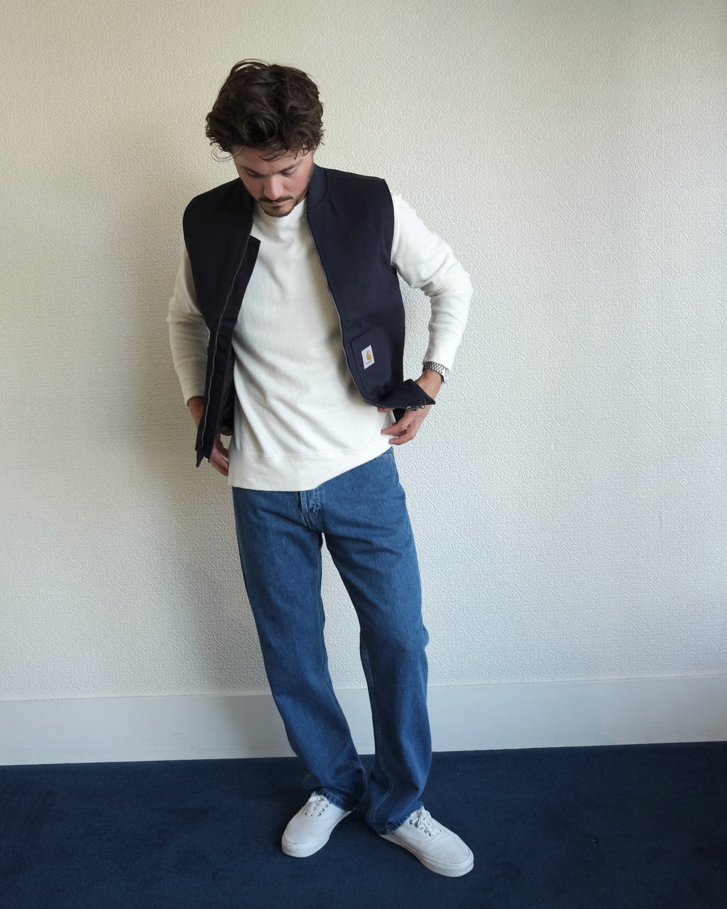 Classic Vest, Dark Navy Rigid