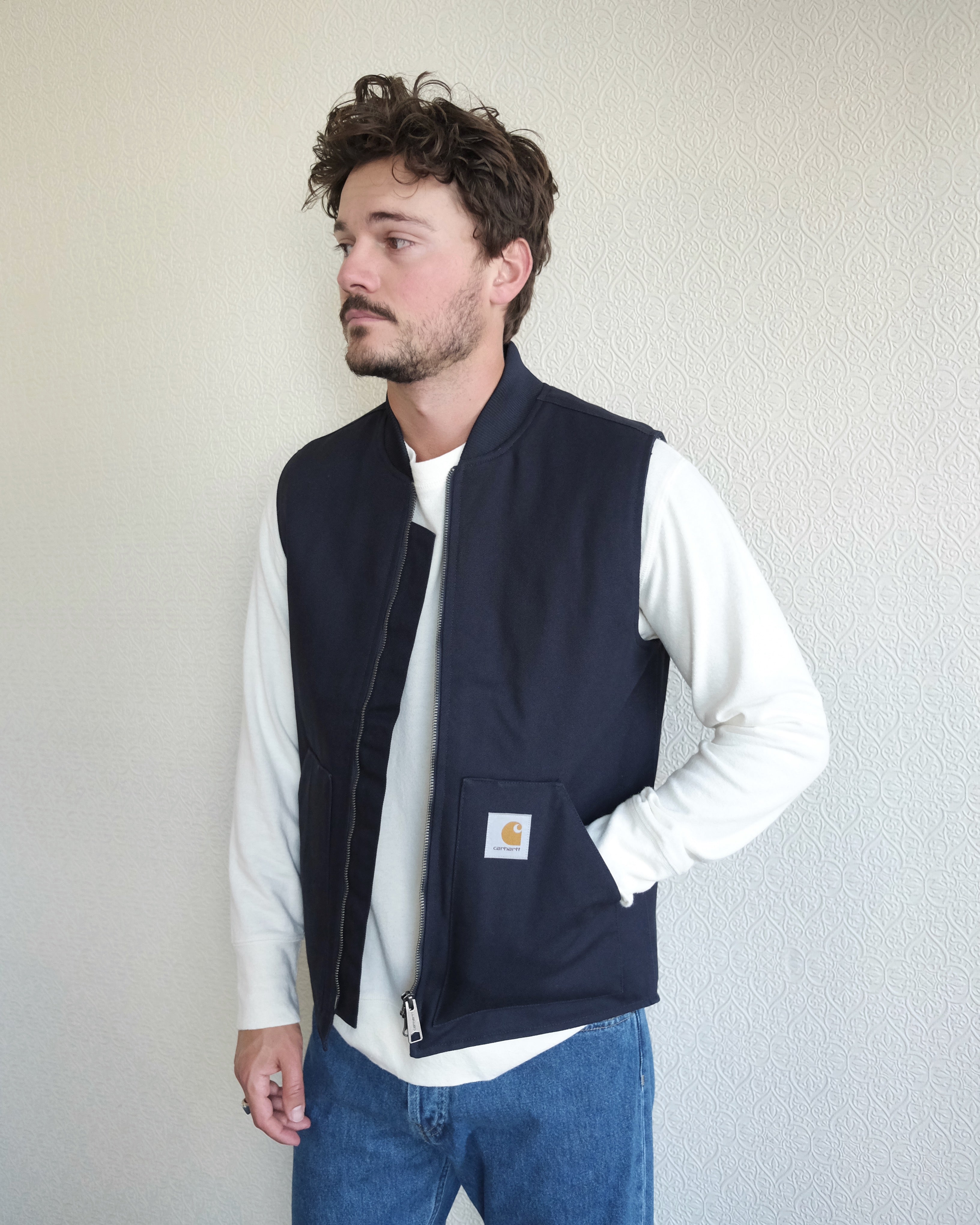 Classic Vest, Dark Navy Rigid