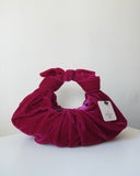 Kiku Croissant Bag, Ruby Velvet