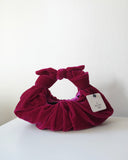 Kiku Croissant Bag, Ruby Velvet