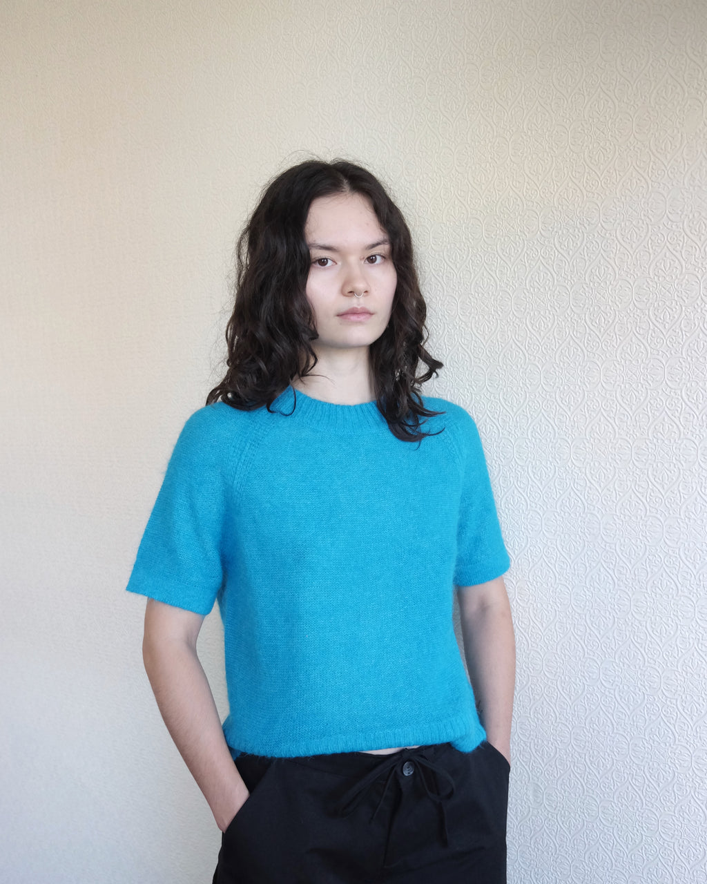Hari Sweater Tee, Teal