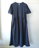 Spring Garden Dress, Navy Seersucker