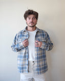 Light Blue Plaid Overshirt