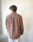 Lined Zip Overshirt, Brown Plaid