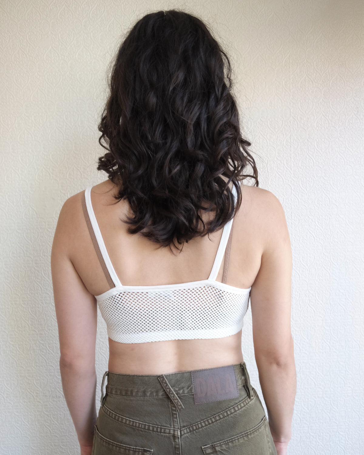 Mesh Bralette, Washed White