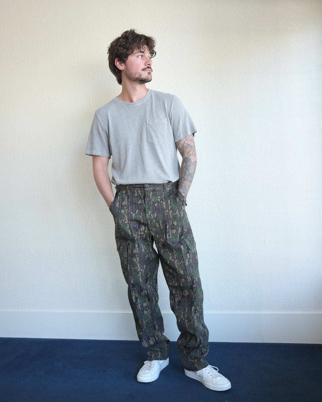 Baja Pocket Tee, Heather Grey