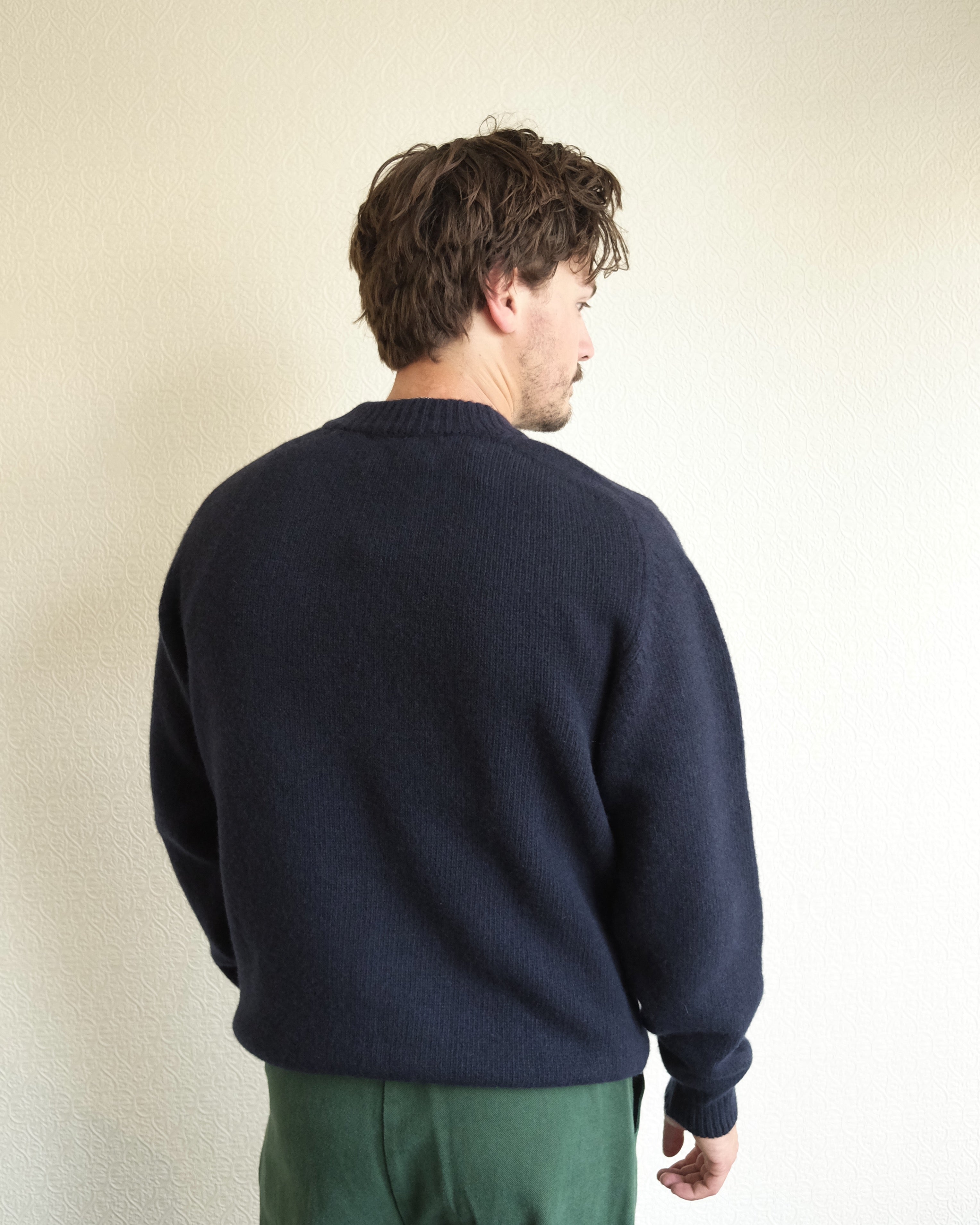 Trindade Sweater, Navy Merino Wool