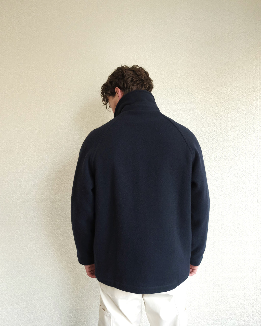 Mantero Jacket, Navy Wool