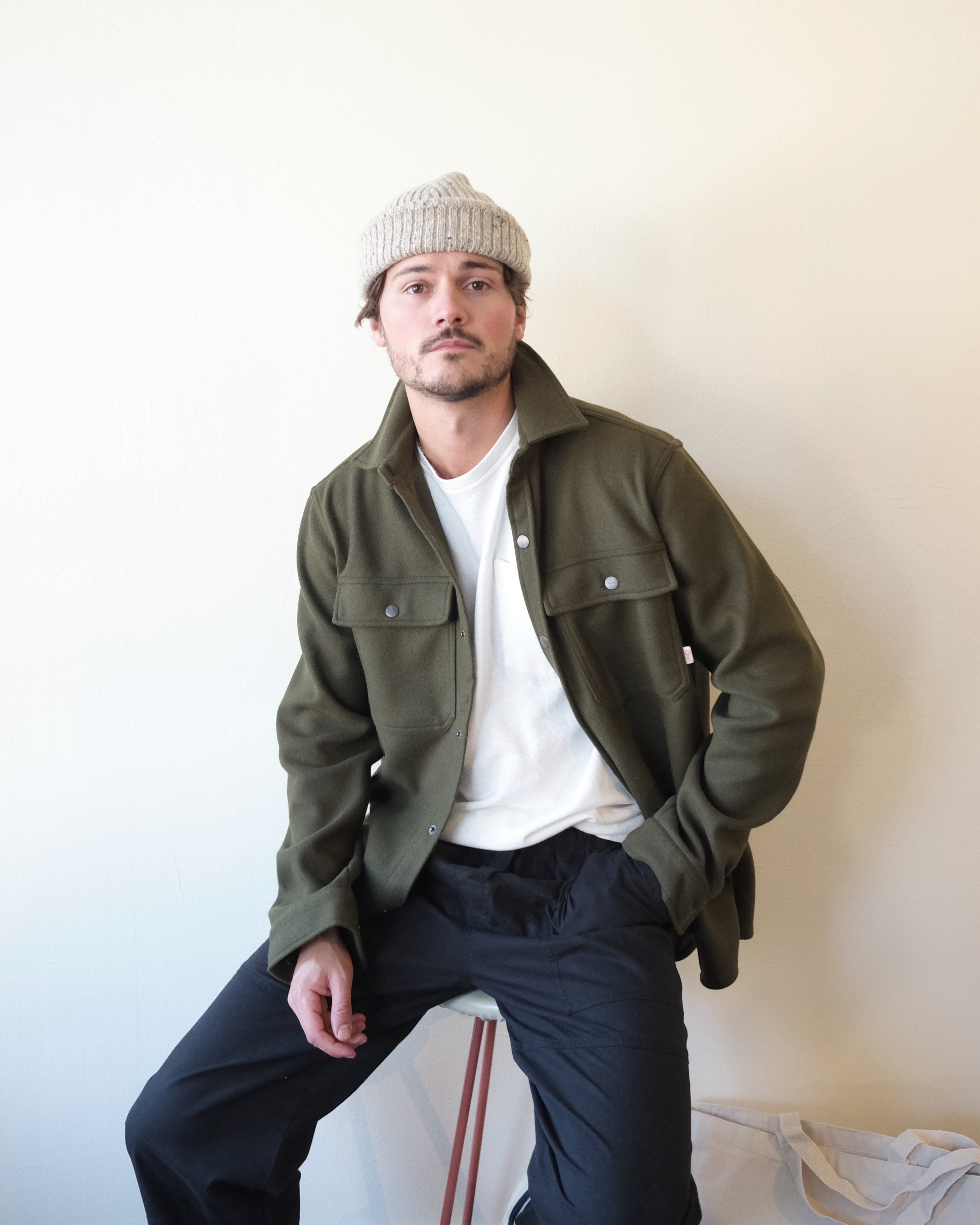 Wool Fleck Beanie, Off White