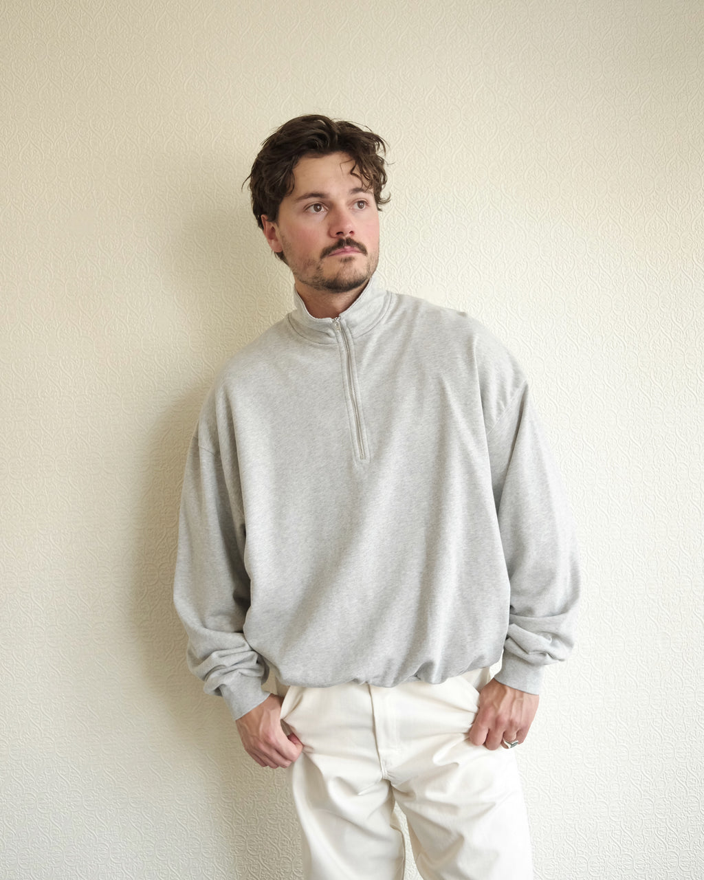 Raposo Quarter Zip, Grey