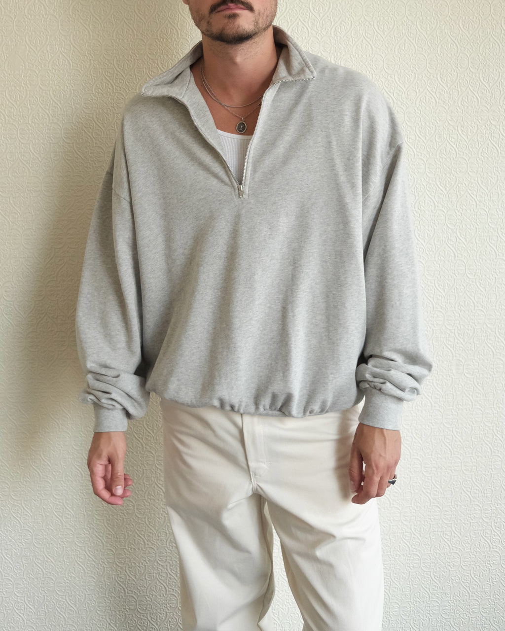 Raposo Quarter Zip, Grey