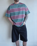 Mens Brandon Shorts, Black Stone Wash