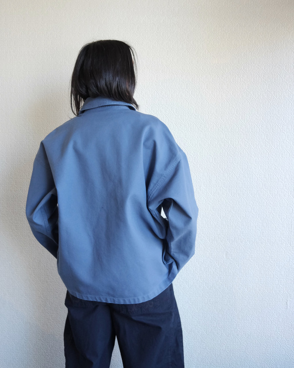 Oversized Workwear Jacket, Postman Blue