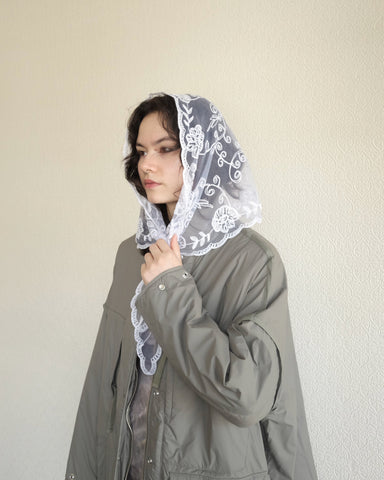 Lace Bandana, Bright White