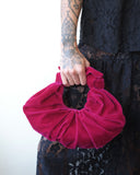 Kiku Croissant Bag, Ruby Velvet