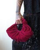 Kiku Croissant Bag, Ruby Velvet