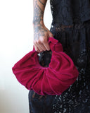 Kiku Croissant Bag, Ruby Velvet