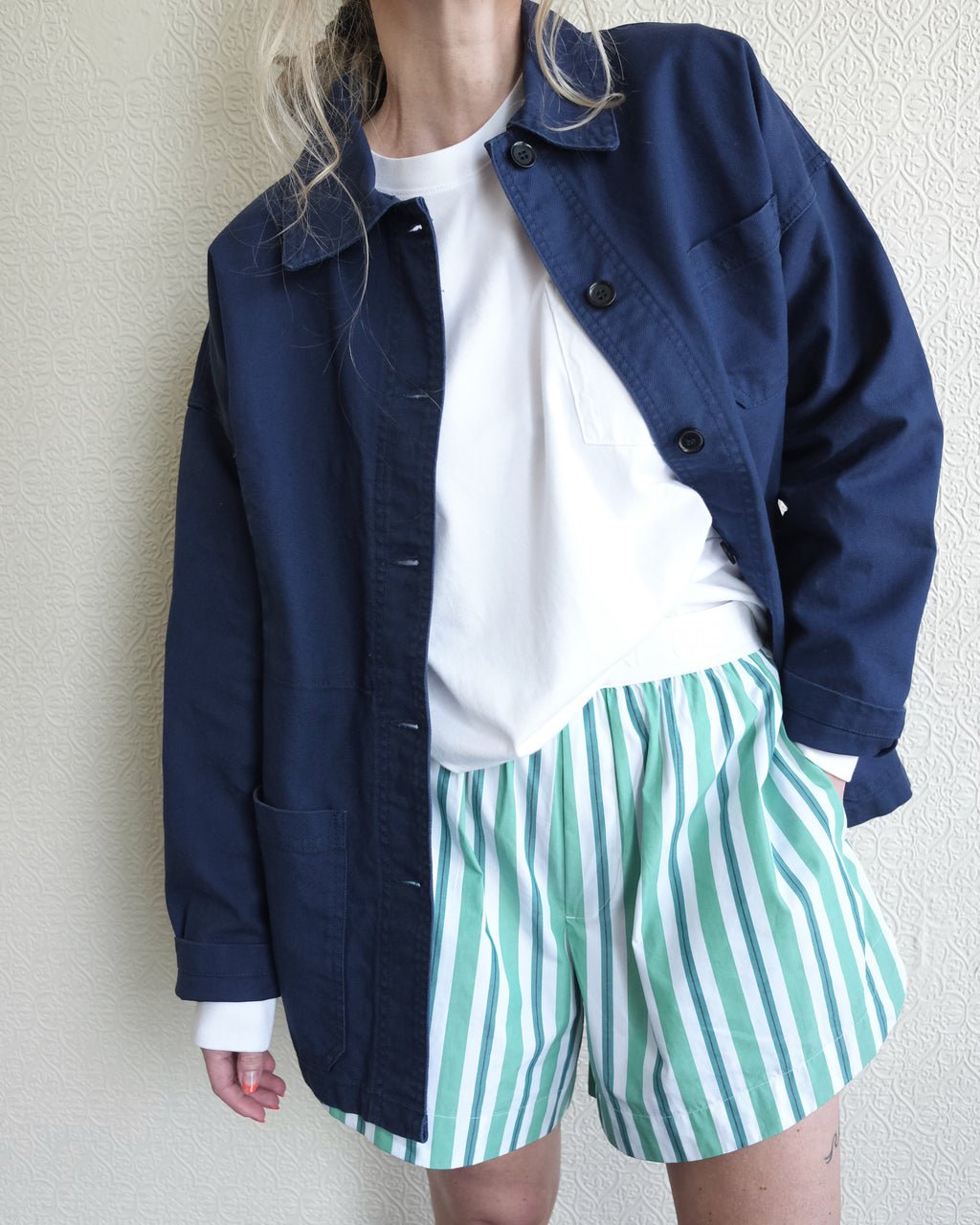 VETRA Oversized Workwear Jacket, Navy