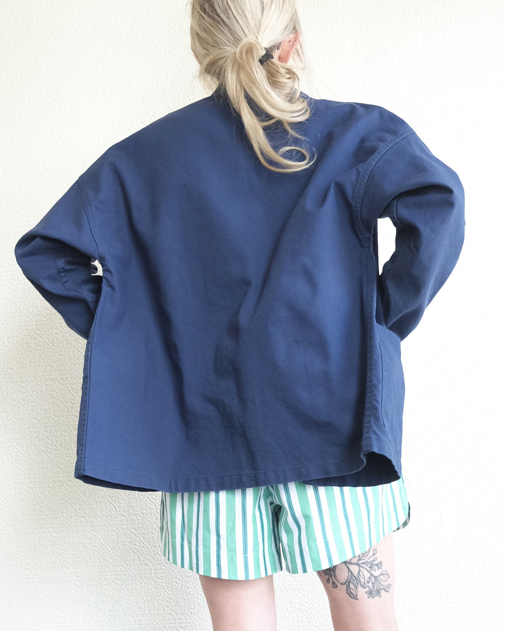 VETRA Oversized Workwear Jacket, Navy