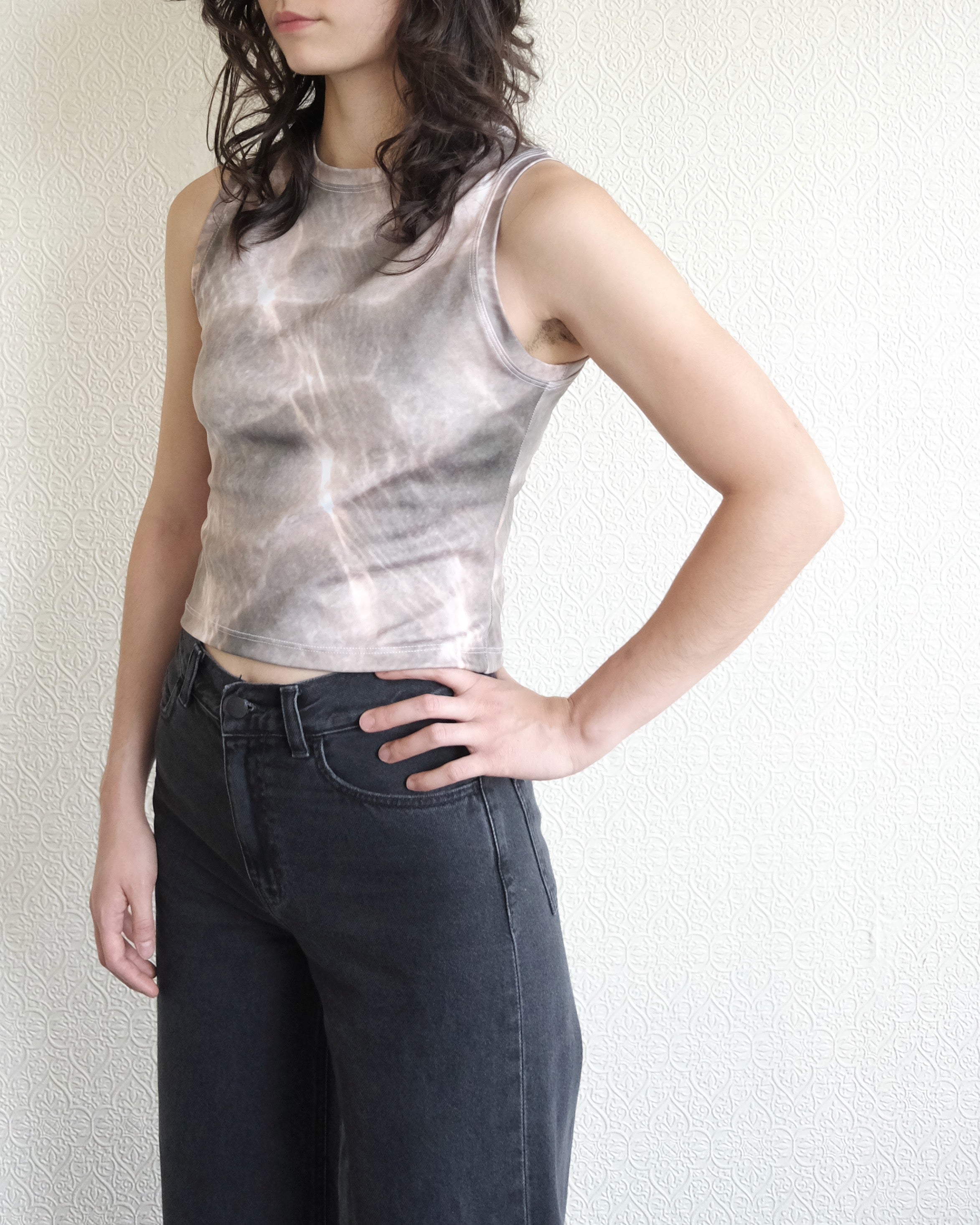 Waves High Neck Tank