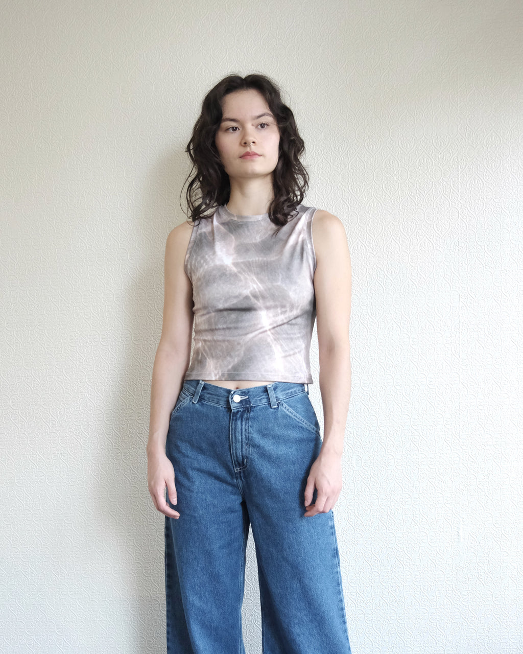 Waves High Neck Tank