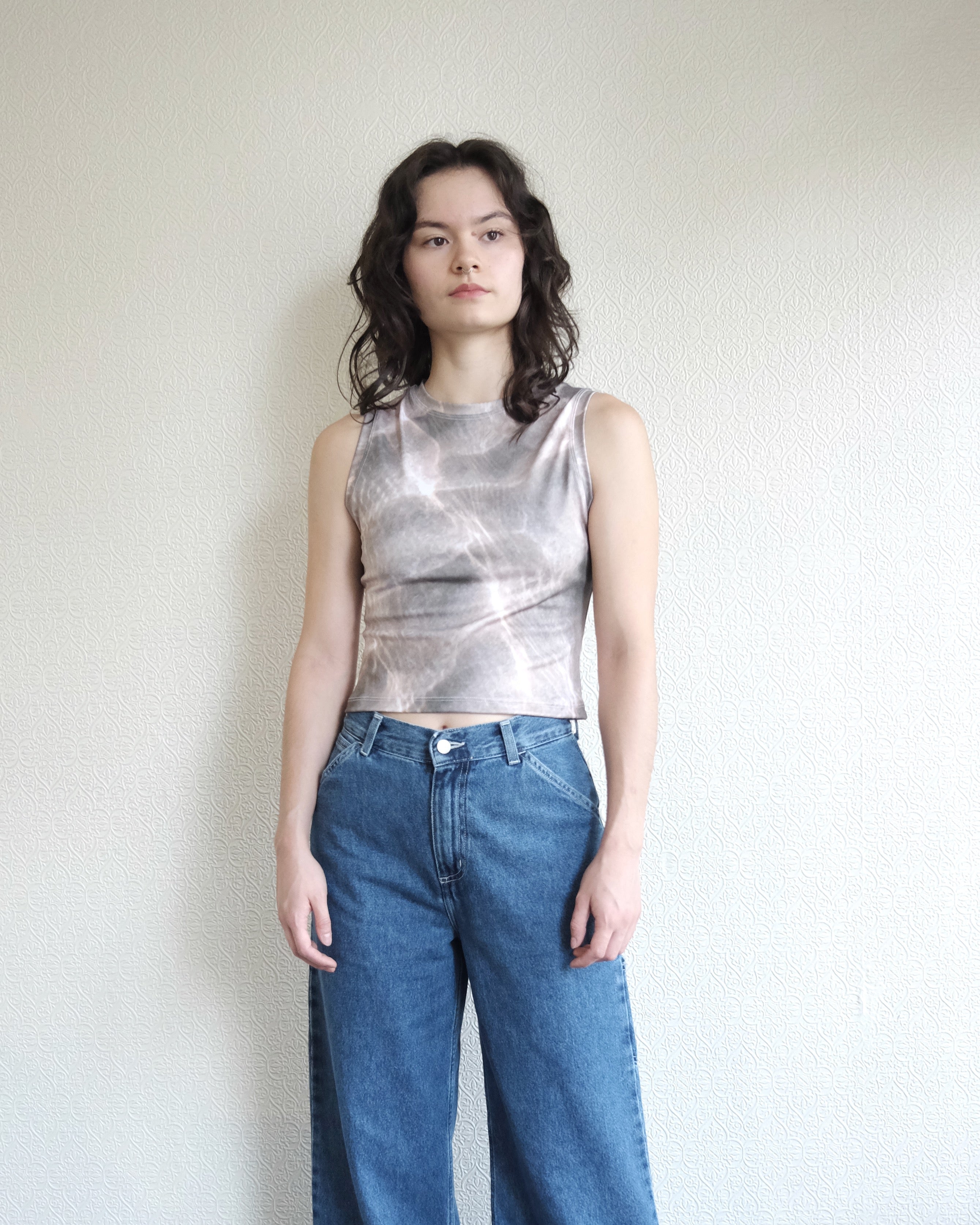 Waves High Neck Tank