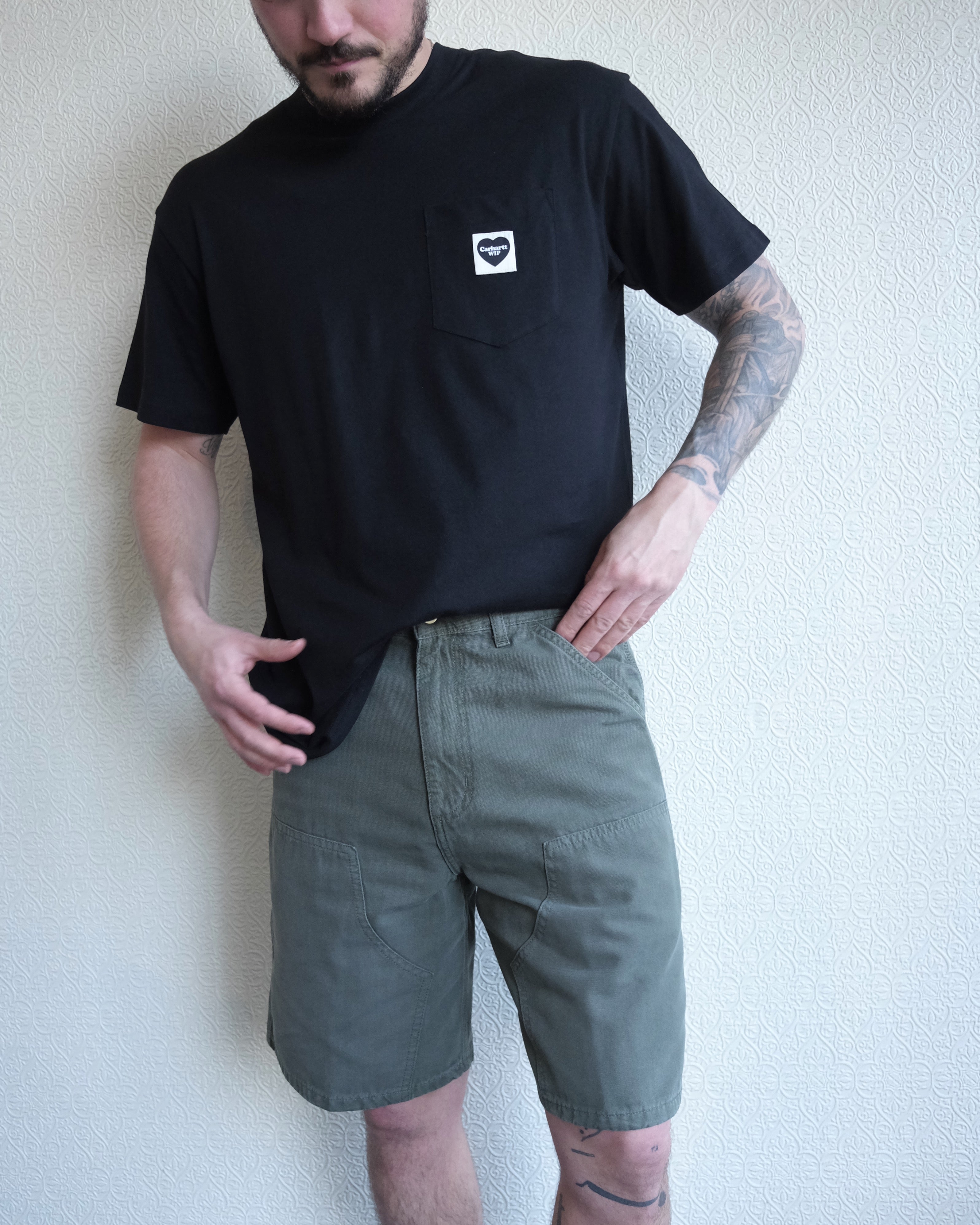 Double Knee Shorts, Leaf