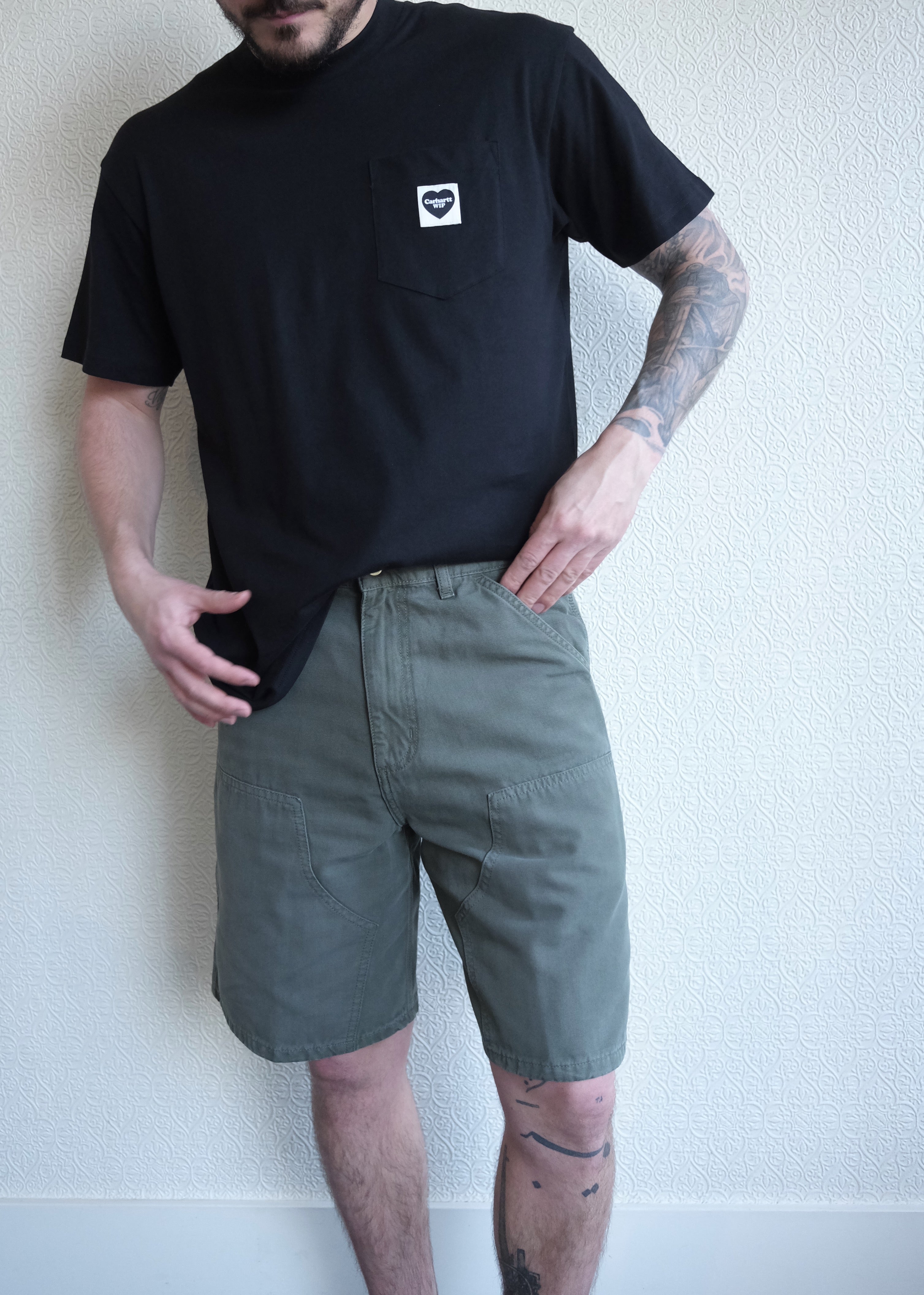 Double Knee Shorts, Leaf