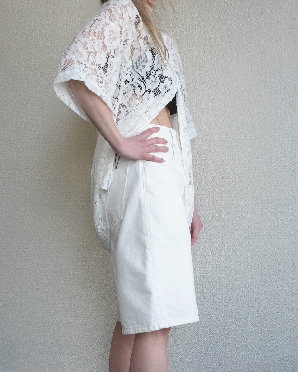 Brandon Shorts, Rinsed White