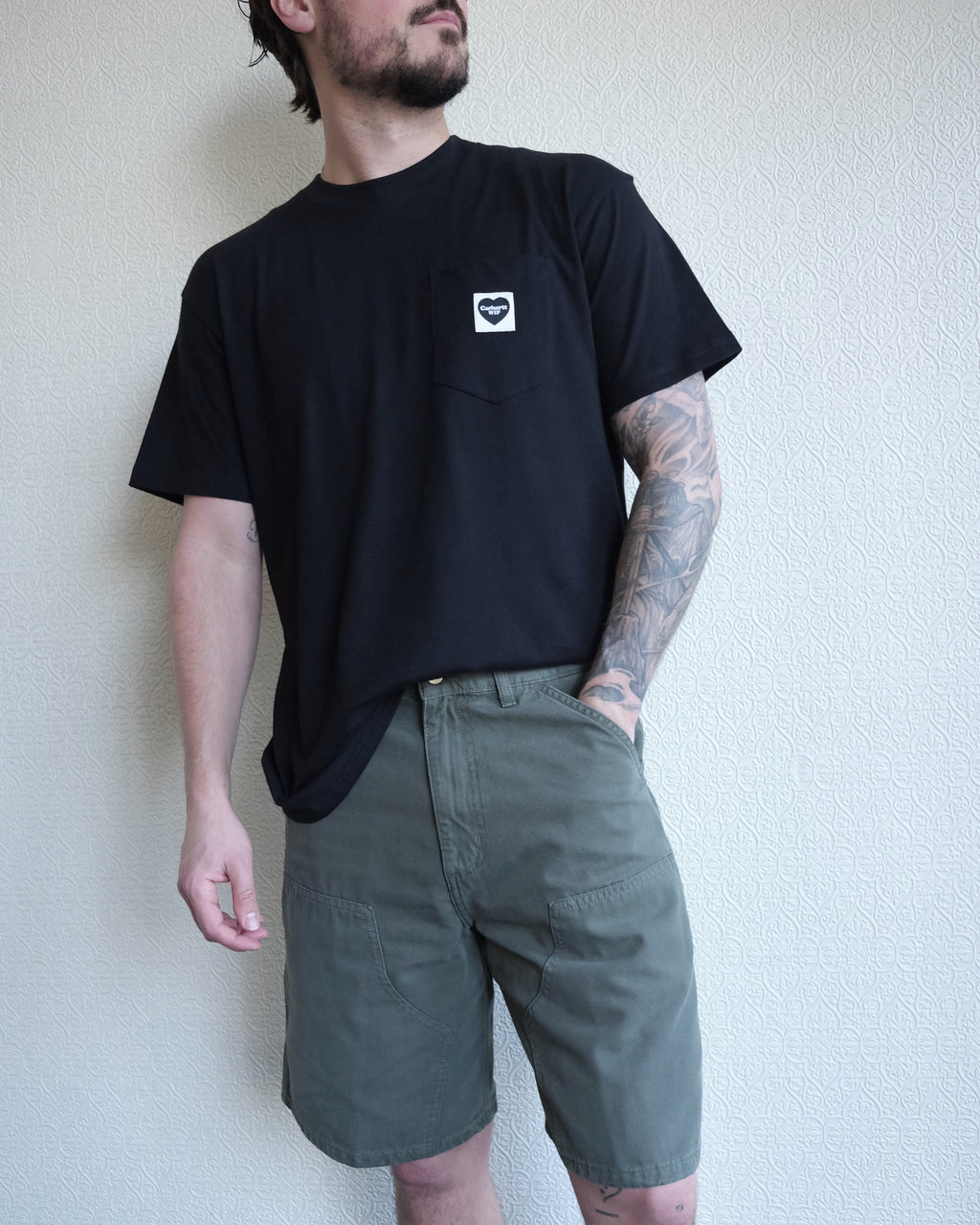 Pocket Heart Tee, Black
