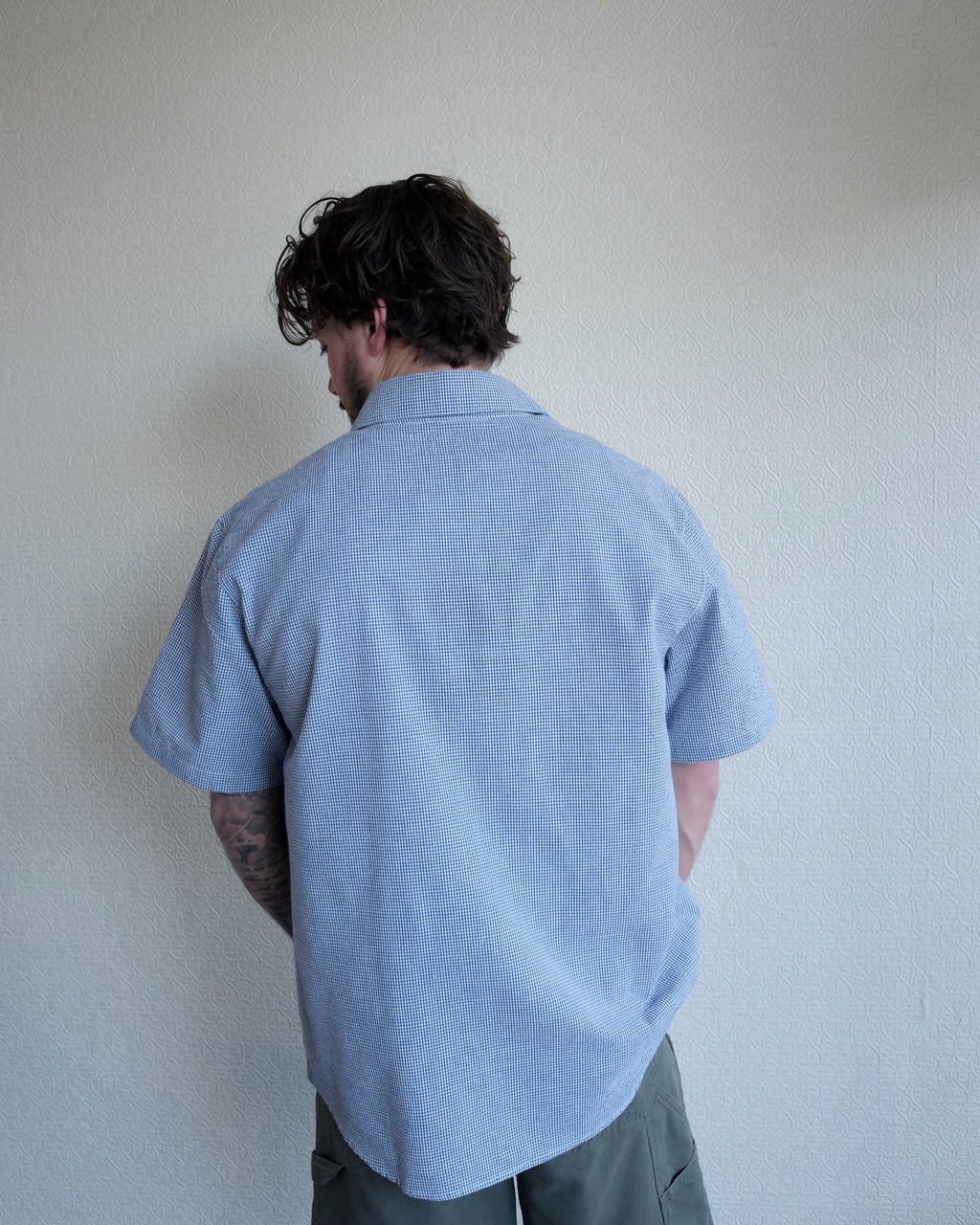 Gingham Button Up, Blue Gingham