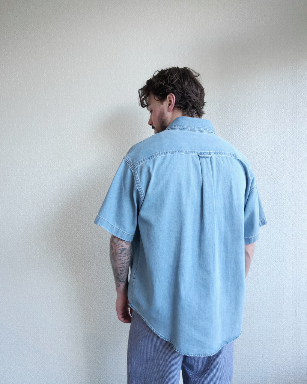 Lucas Shirt, Blue Bleached
