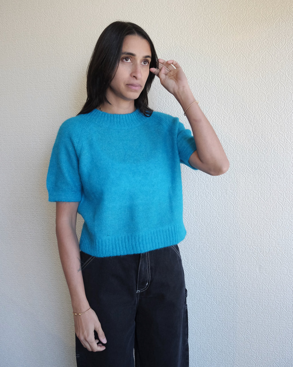 Hari Sweater Tee, Teal
