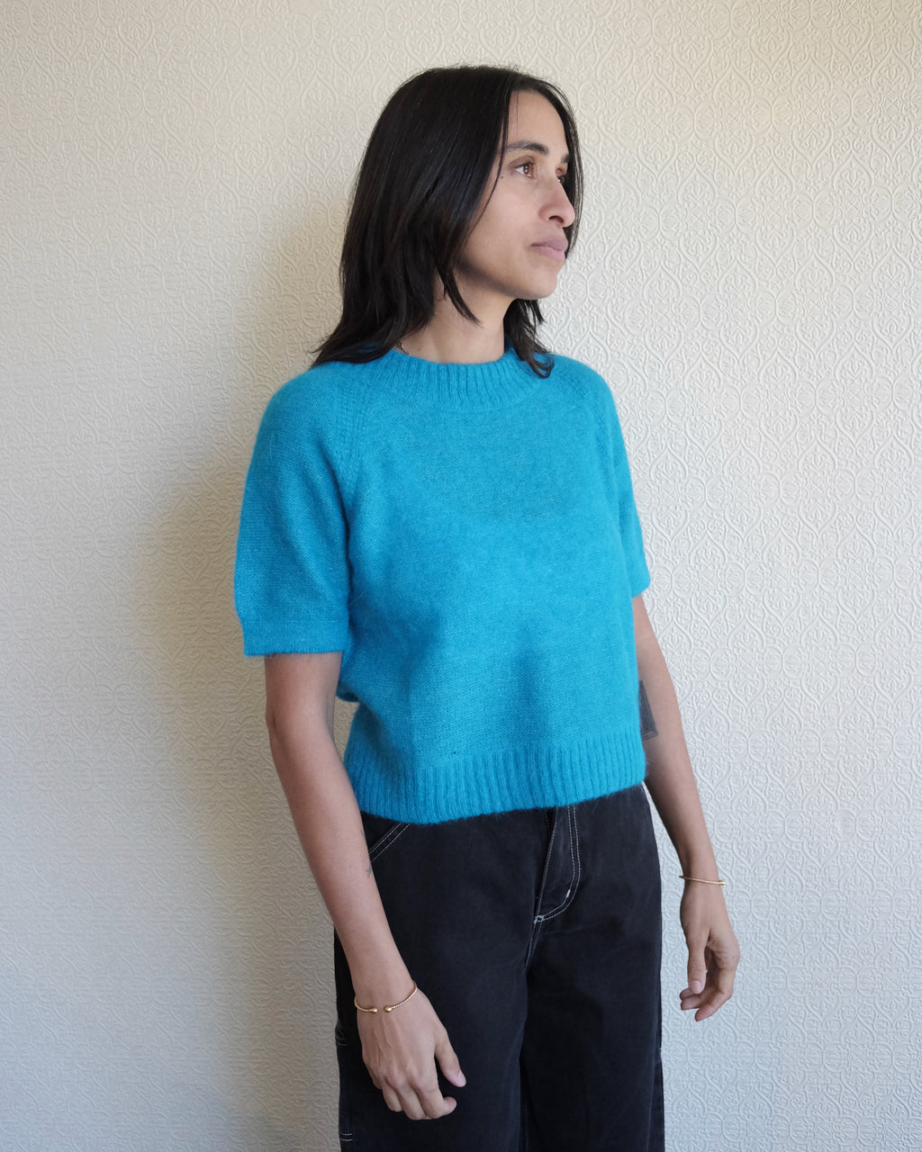 Hari Sweater Tee, Teal