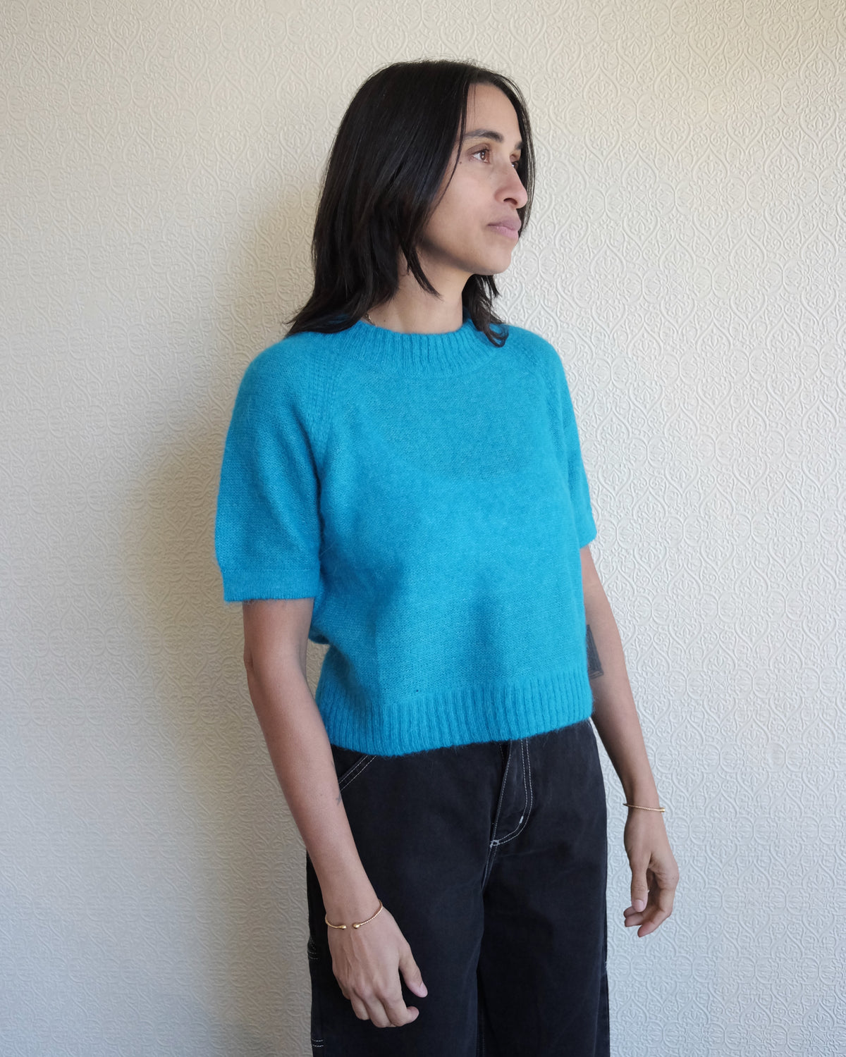 Hari Sweater Tee, Teal