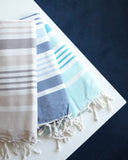 Turkish Beach Towel, Multi Stripes