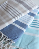 Turkish Beach Towel, Multi Stripes